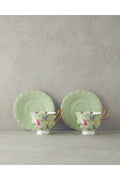 Vanilla New Bone China 4 Piece 2 Seater Cup Set Light Green