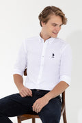 U.S. Polo Assn. Men's Woven Regular Fit White Shirt