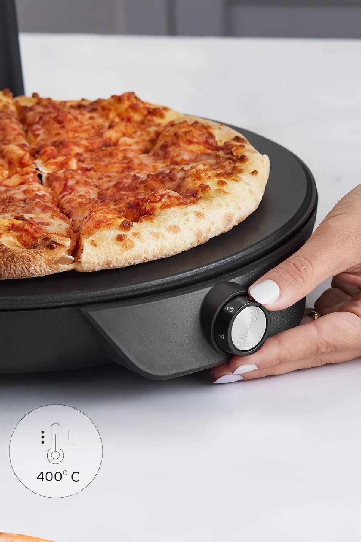 Gastro 10 in 1 Pizza Lahmacun and tandoor Bread Maker Biodiamond Matte Black