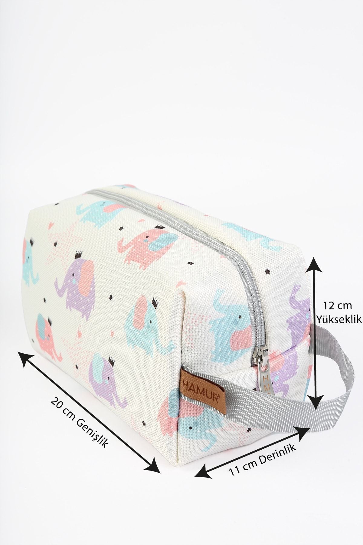 Zipper Dirty Clean And Wet Dry Baby Laundry Clothes Outfit Multi-Purpose Makeup Bag Elephant