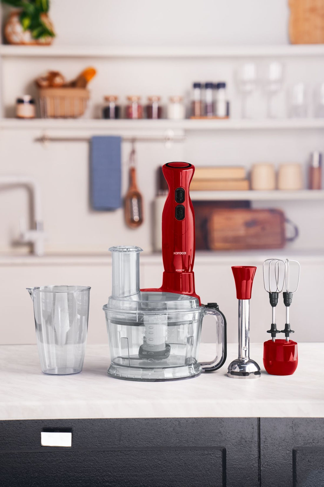 Pro Multimax 6 in 1 Multipurpose Food Processor Red