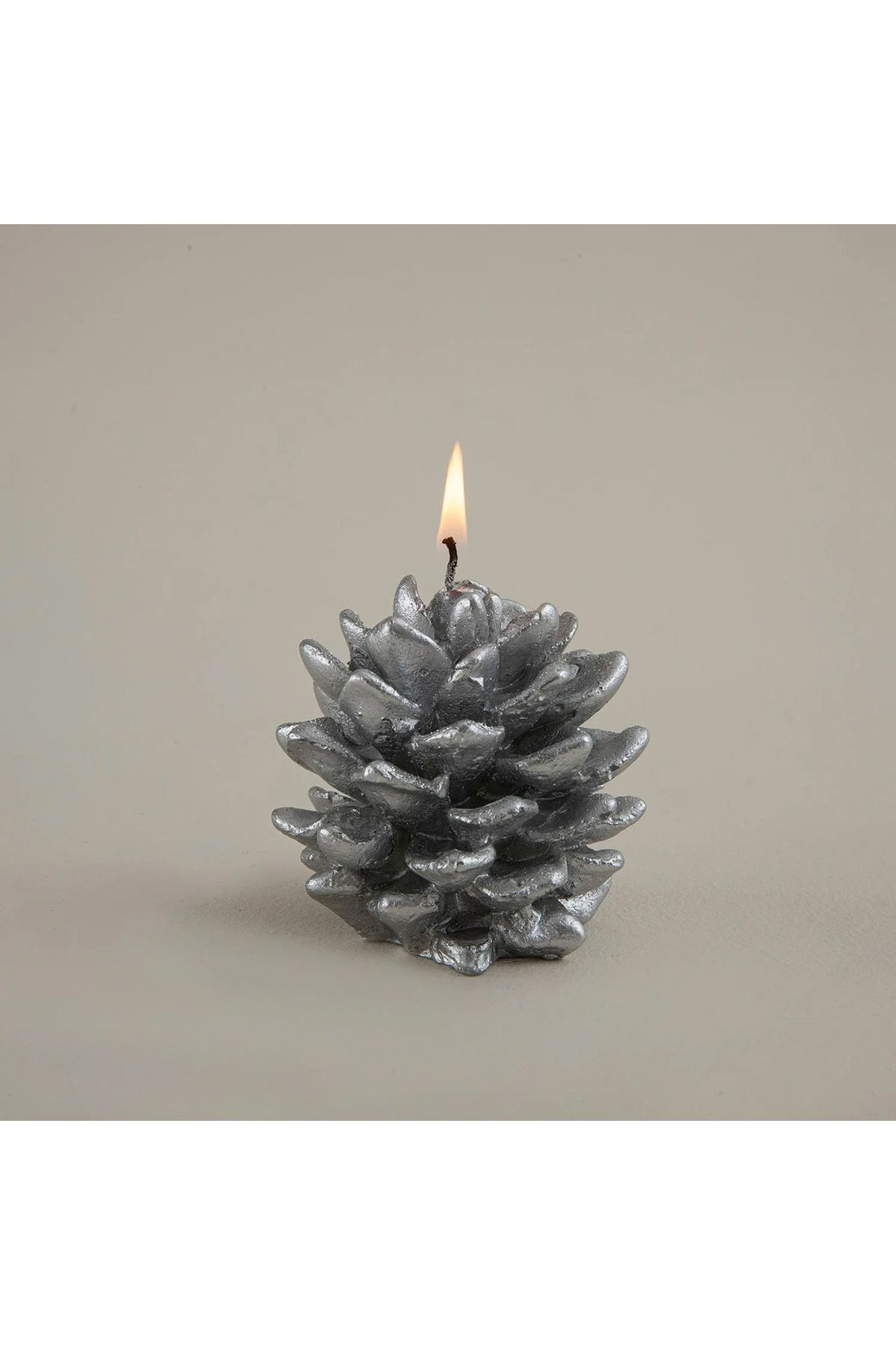 Cono Conifer Candle Silver