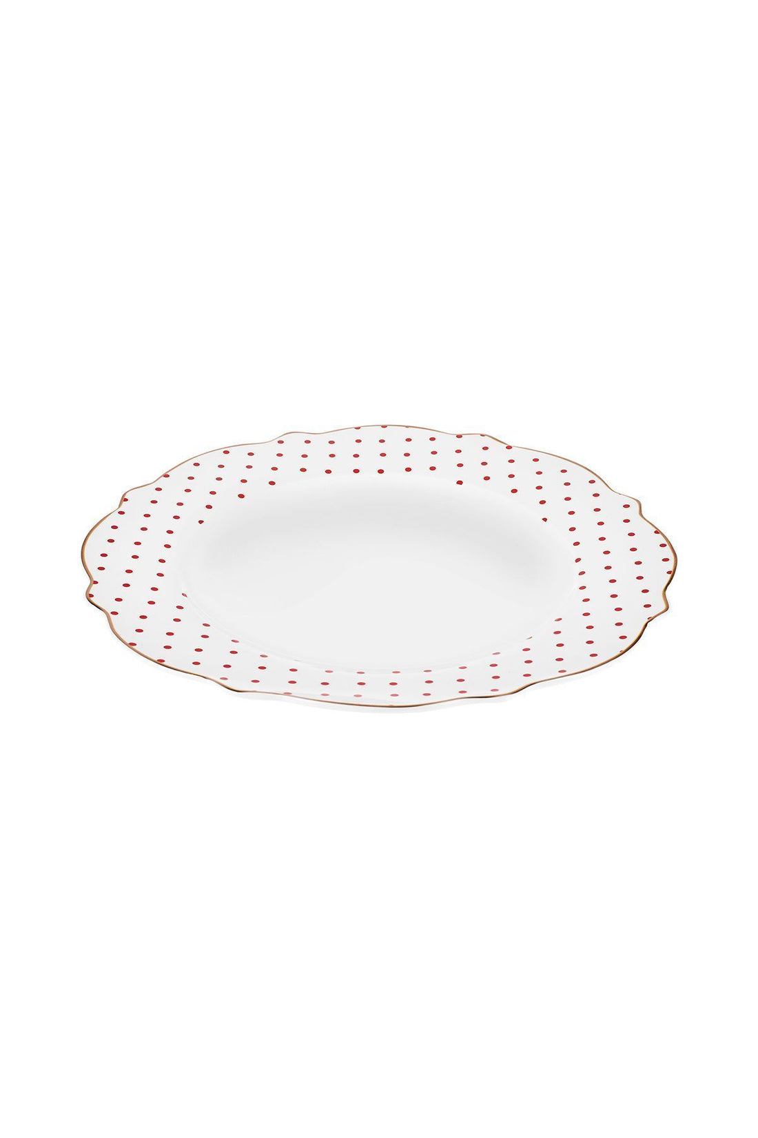 New Romantic Polka Dot Serving Plate 27 cm Red