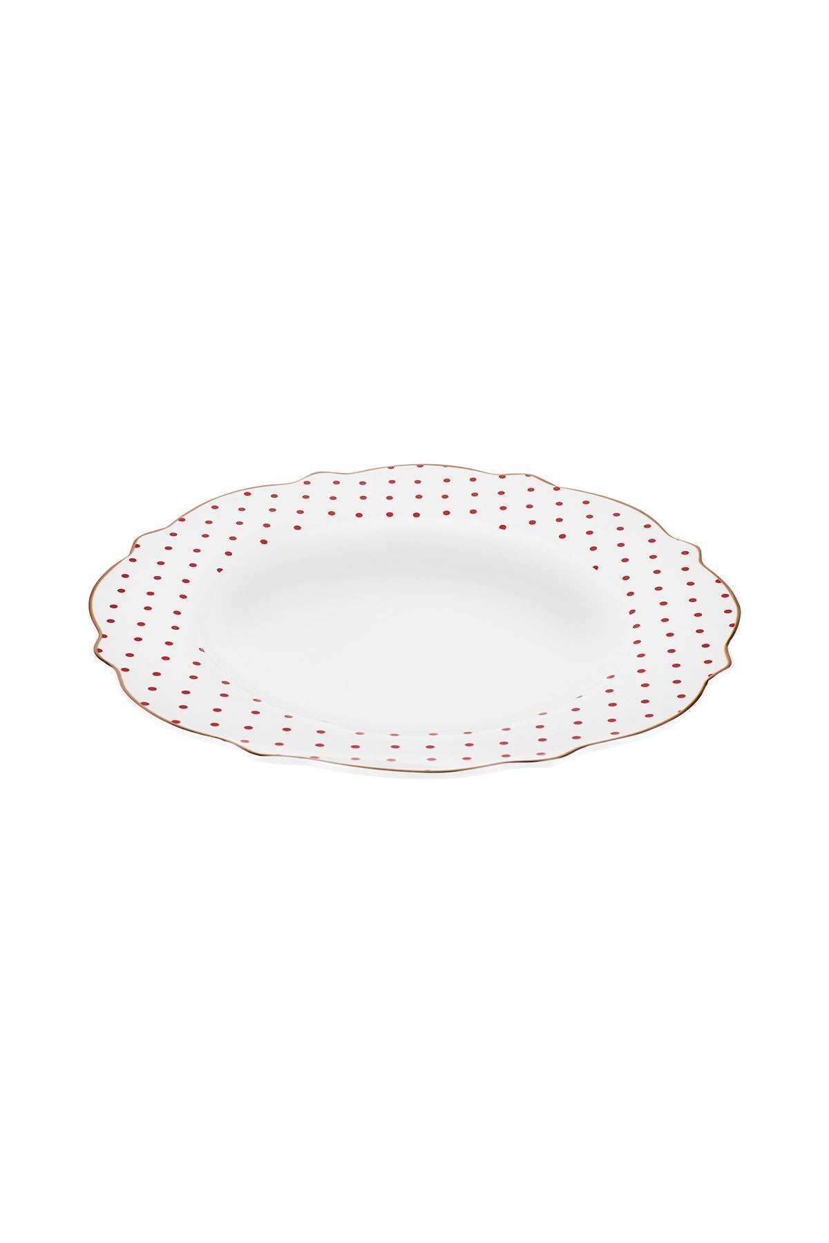 New Romantic Polka Dot Serving Plate 27 cm Red