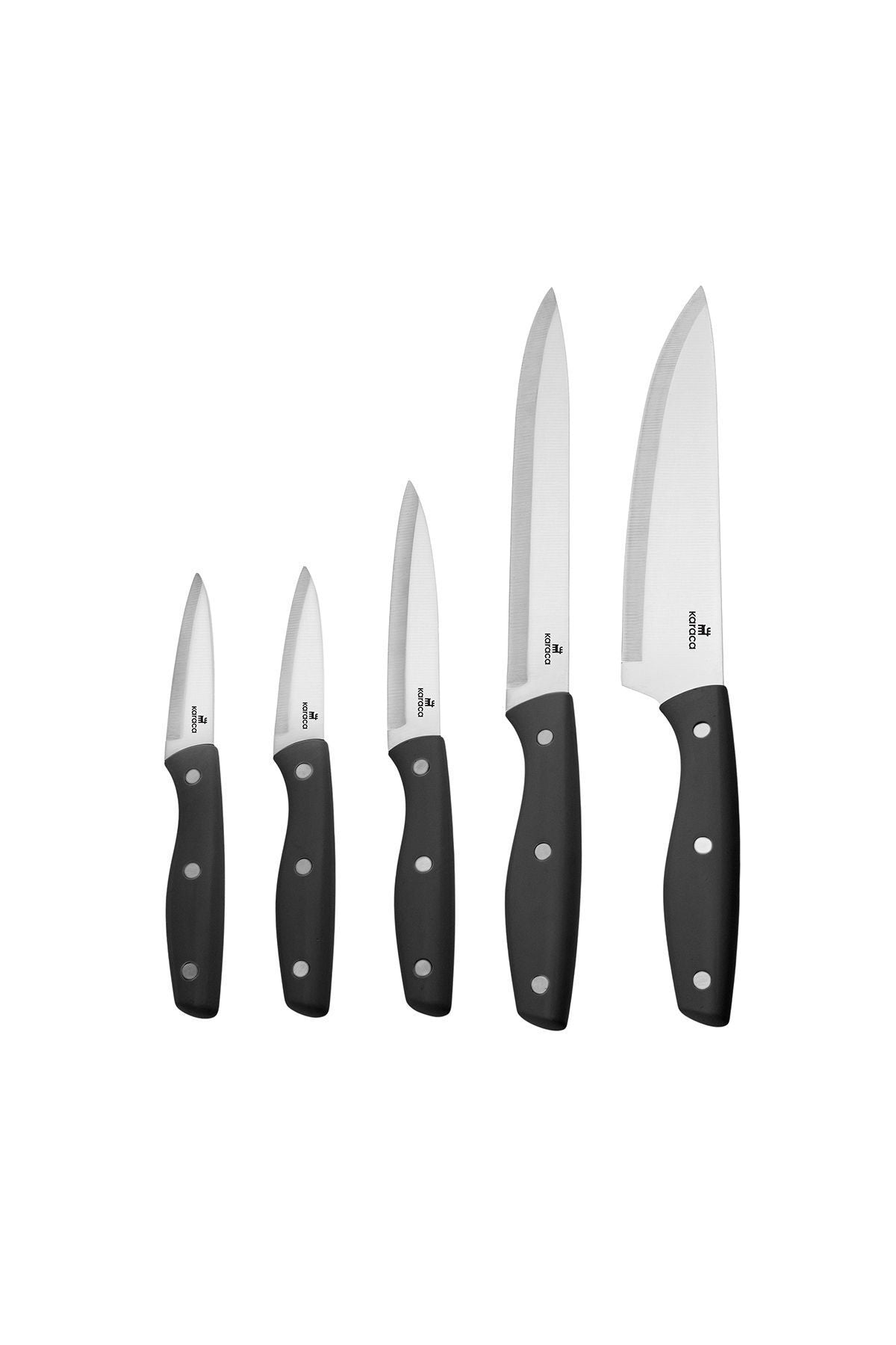 Mastercut Black 6 Piece Stand Knife Set