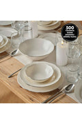 Clover Porcelain 24 Pieces 6 Seater Dinner Set Silver