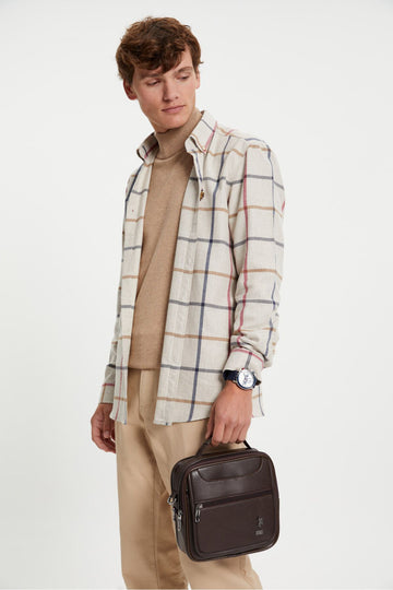 U.s Polo Assn 6760 Men's Handbag Shoulder Bag Cross Bag Brown