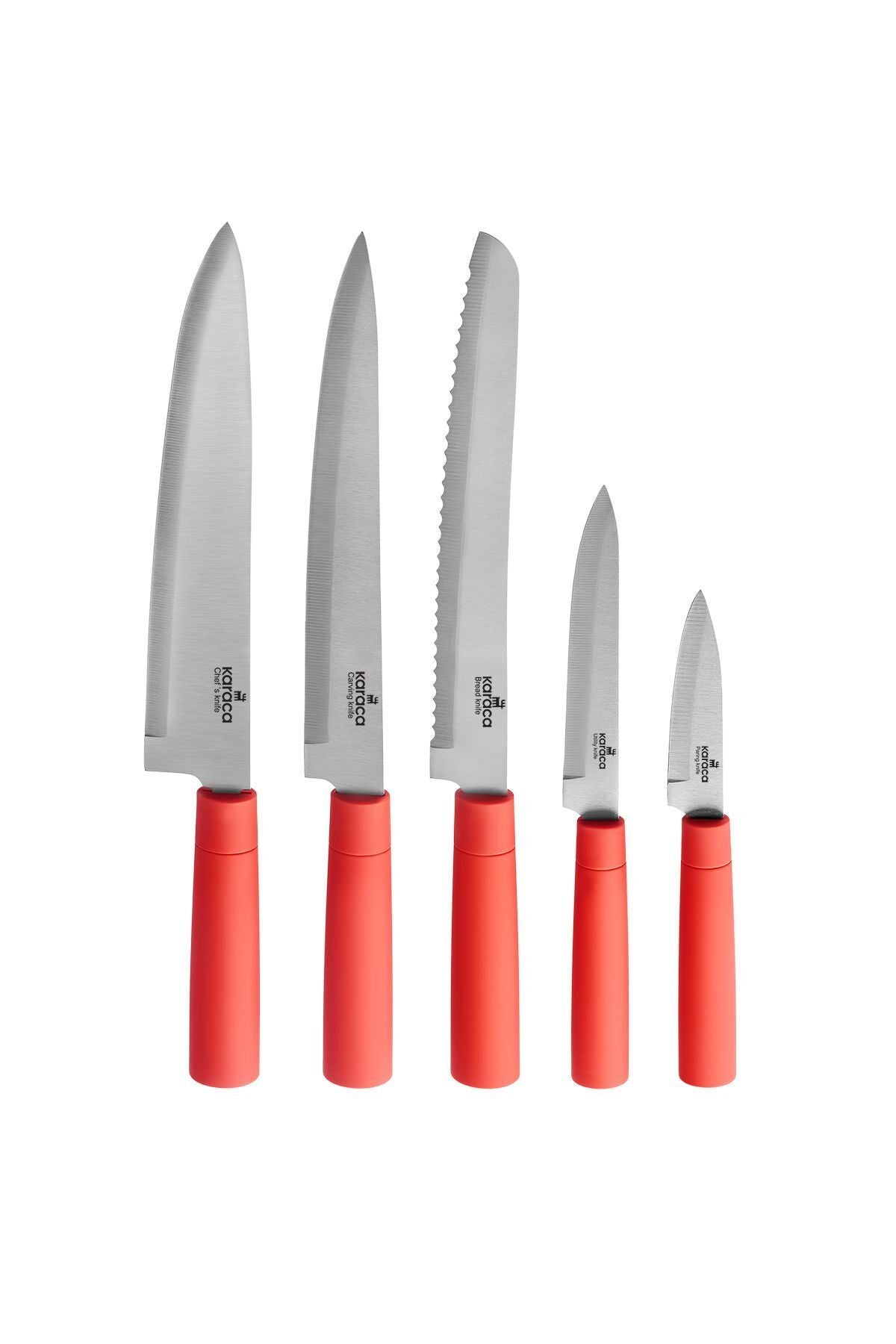 Viego 6 Piece Stand Knife Set Red