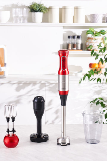 Mastermaid Prosteel Hand Blender Imperial Red Stainless Steel 1500 W