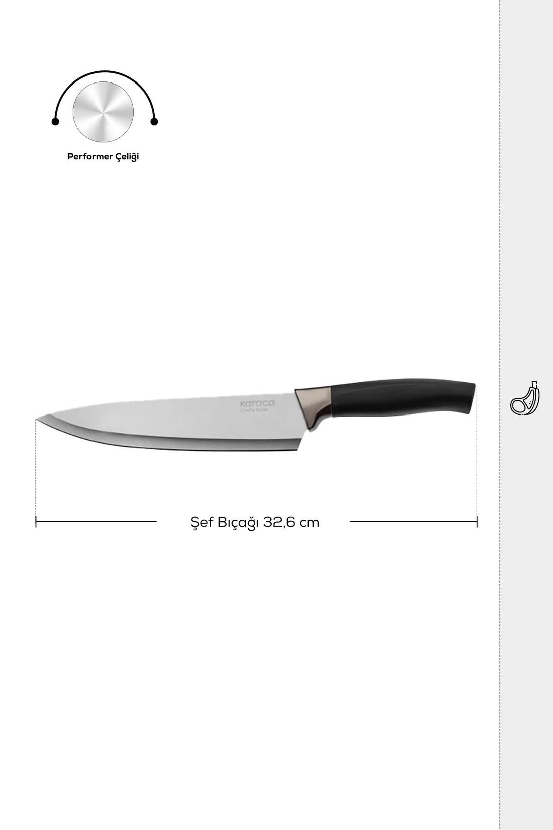 Helios Chef Knife Black 32 Cm