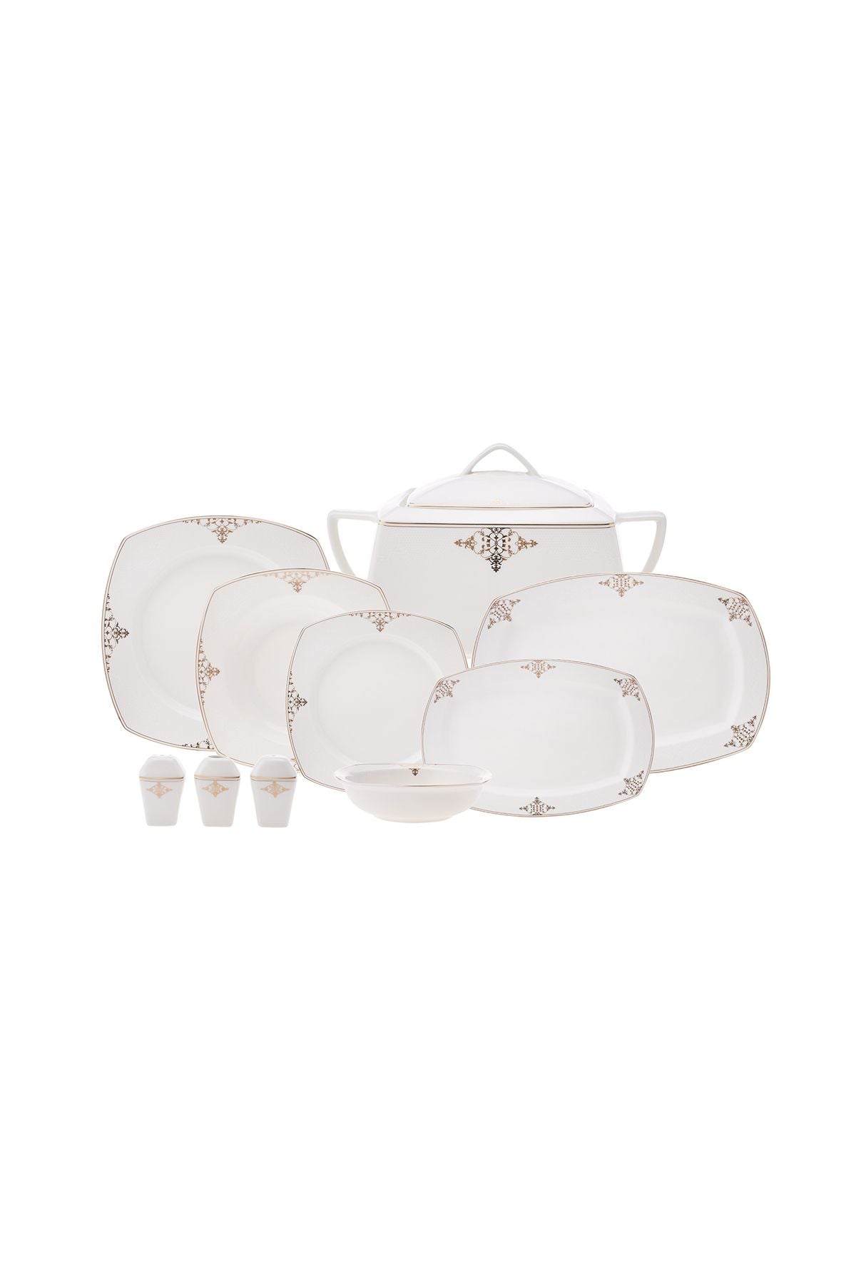 Milania Cream 60 Piece Dinner Set for 12 Persons