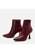 Burgundy Women's Heeled Boots