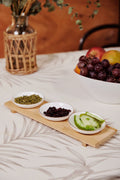 Bamboo Serving Set of 3 Snack Trays and 26 cm Bowl