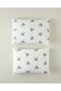 Fragrant Flowers 2 Piece Pillowcase Blue