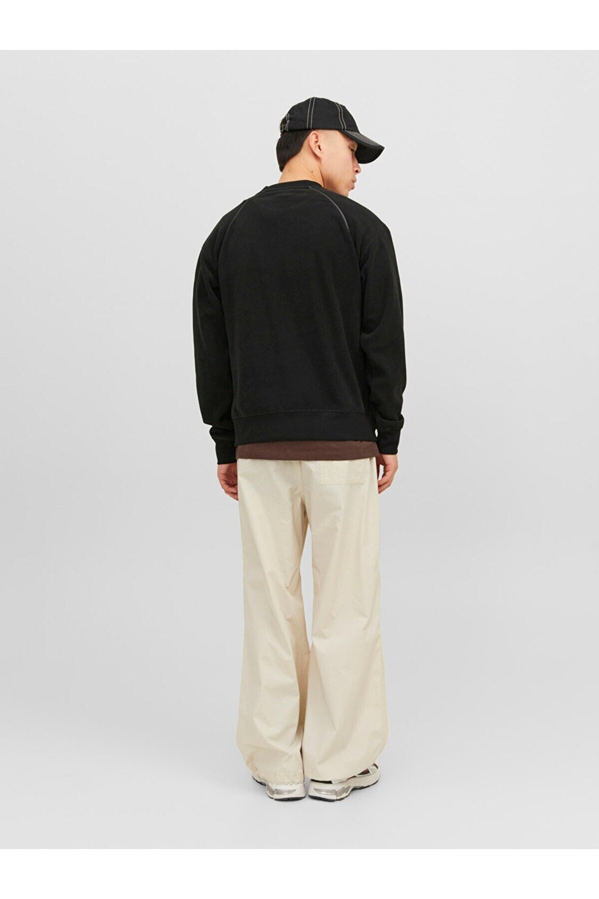 Men's L.a.b Embroidered Crew Neck Fleece Sweatshirt