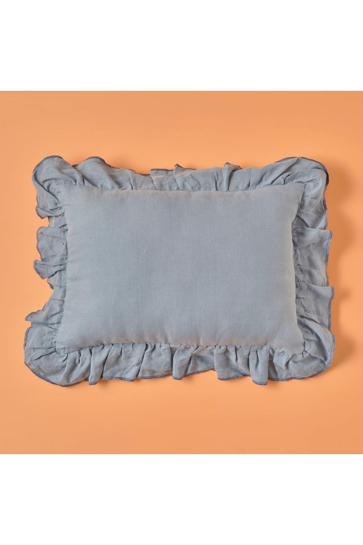 Lerma 100% Linen Decorative Pillowcase Blue (35X50 CM)