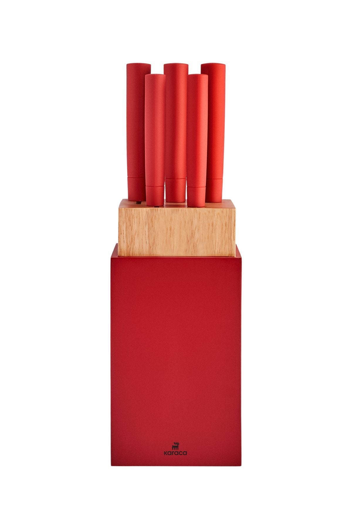 Viego 6 Piece Stand Knife Set Red