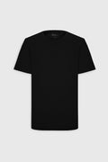 Men's Black 100% Cotton Slim Fit Slim Fit Crew Neck Basic T-Shirt