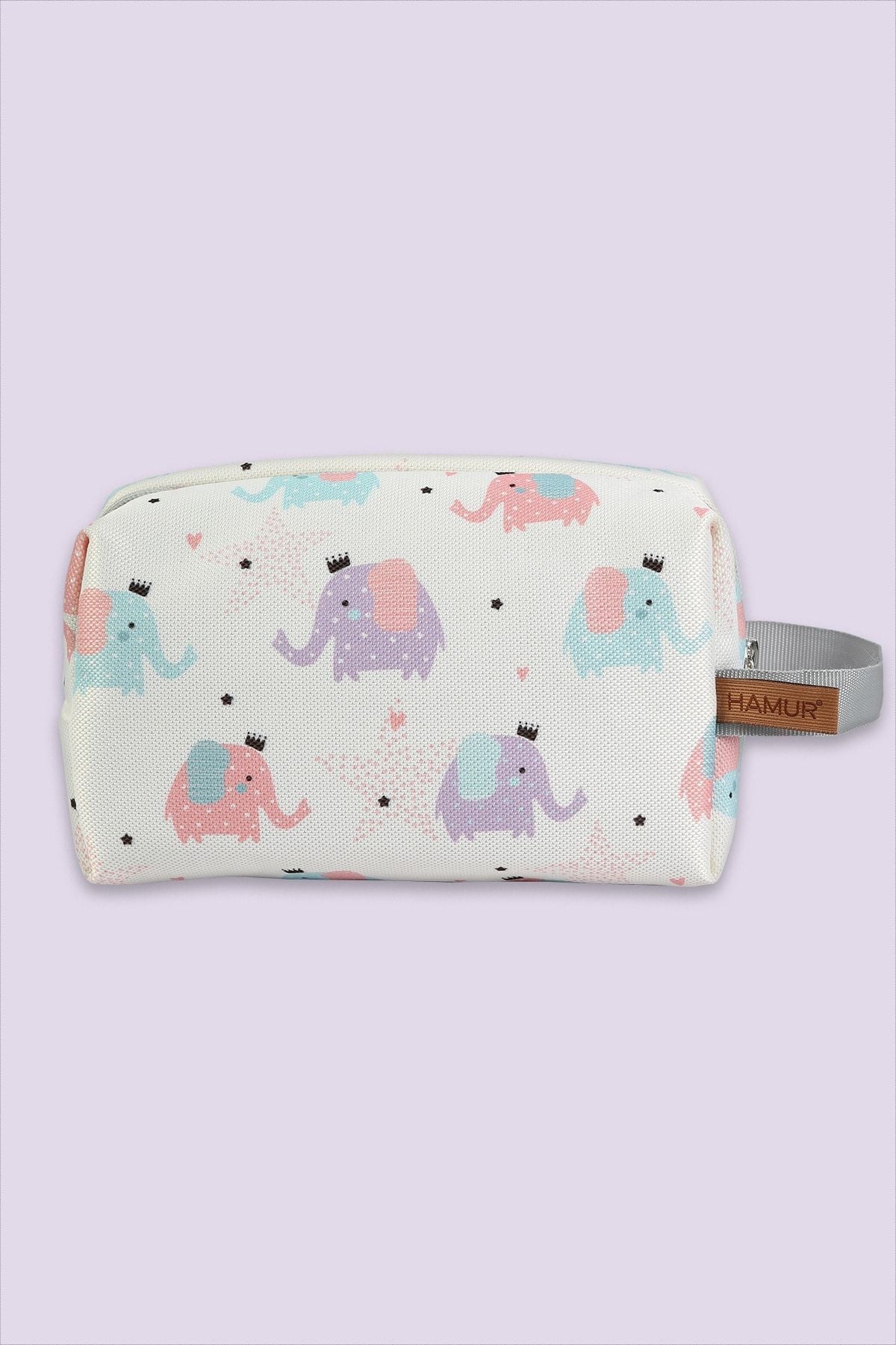 Zipper Dirty Clean And Wet Dry Baby Laundry Clothes Outfit Multi-Purpose Makeup Bag Elephant