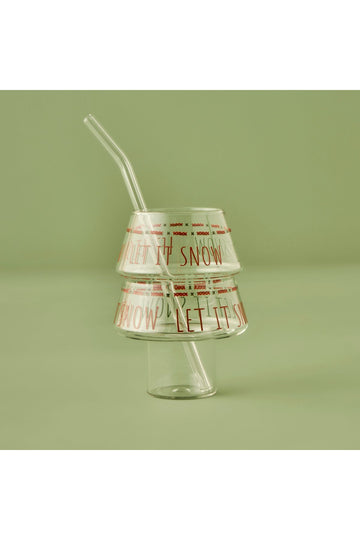 Jolly Borosilicate Glass with Straws (500 cc)