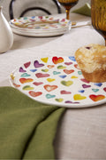 6 Pieces Porcelain Paste/Dessert Set with Heart 21 cm