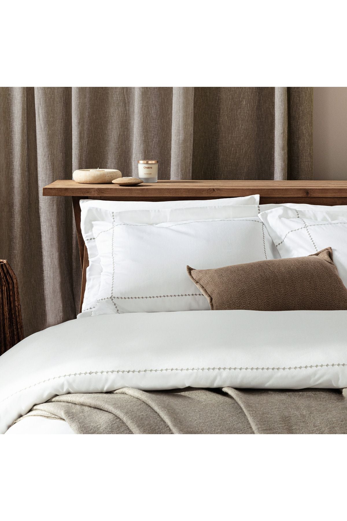 Sanıa Duvet Cover Set 200x220 Cm White