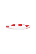 New Romantic Thick Striped Kayak Plate 20 cm Red