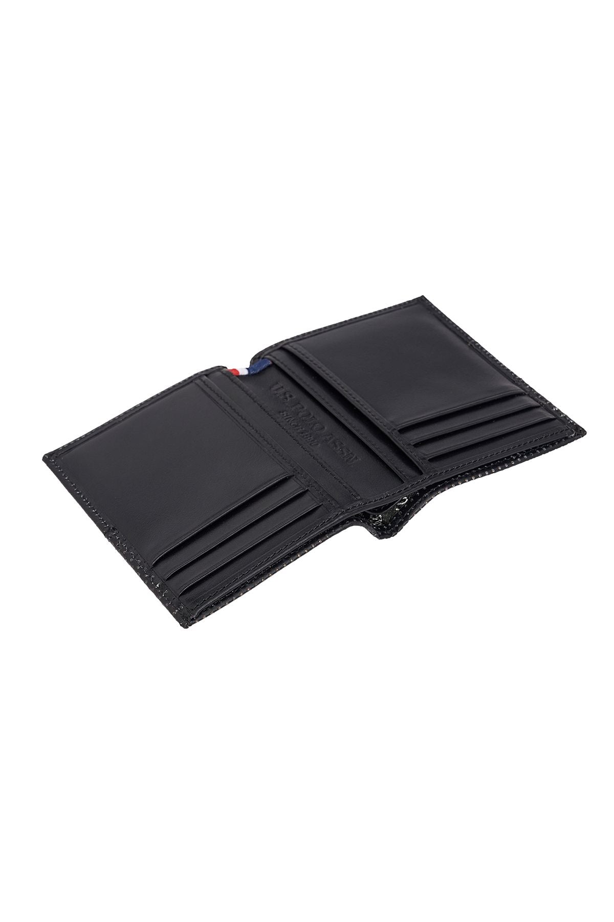 U.S. POLO ASSN. 24013-24014-24615 GENUINE LEATHER WALLET CARD HOLDER BLACK