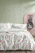 Hana Ranforce Double Bed Linen Set - Pink