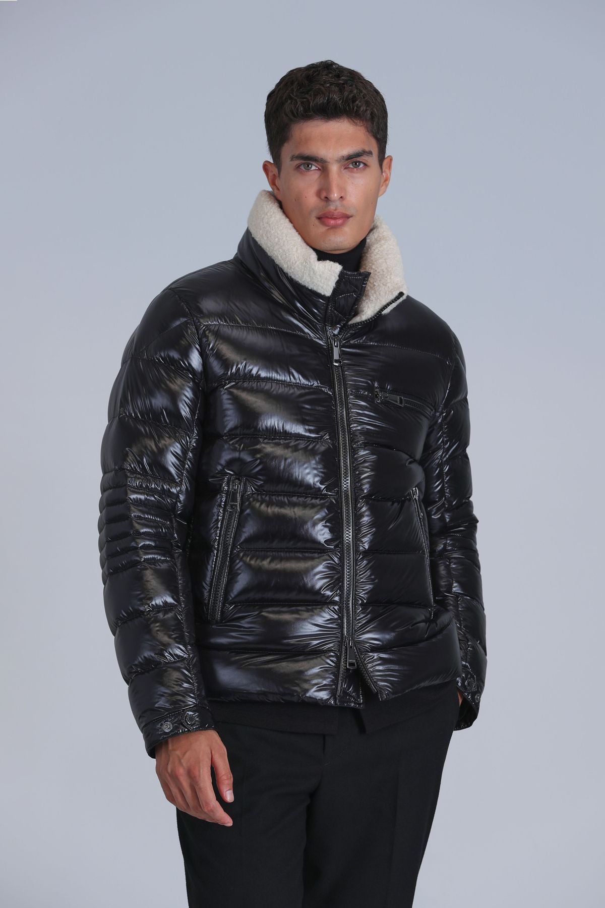 Mark Goose Down Coat Men Black