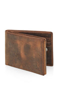 U.S Polo Assn. 23763-23764-23766-23767-23769 Genuine Leather Men's Side Wallet Card Holder BROWN