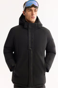 Men's Black Faux Off Hooded Coat A52Y6161