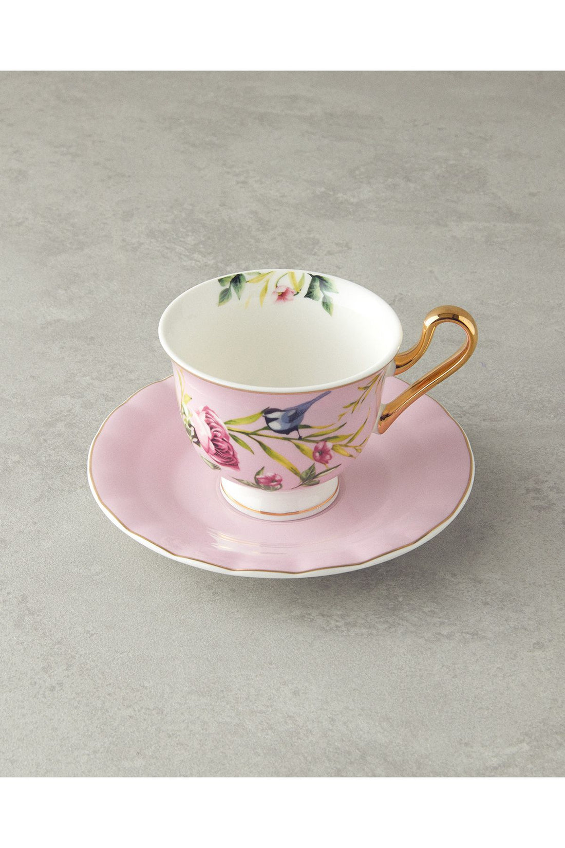 Vanilla New Bone China 4 Piece 2 Seater Tea Cup Set Light Pink