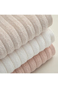 Waved 3pcs Hand Towel 30x50 cm Ecr/Beige
