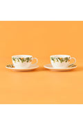 Sicilia Porcelain Tea Cup Set of 2 Green (270 cc)