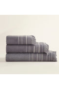 Deep Face Towel 50x90 cm Light Gray/Dark Gray/Light Gray