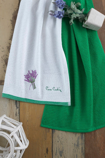 2-Piece Kitchen Dark Green Towel