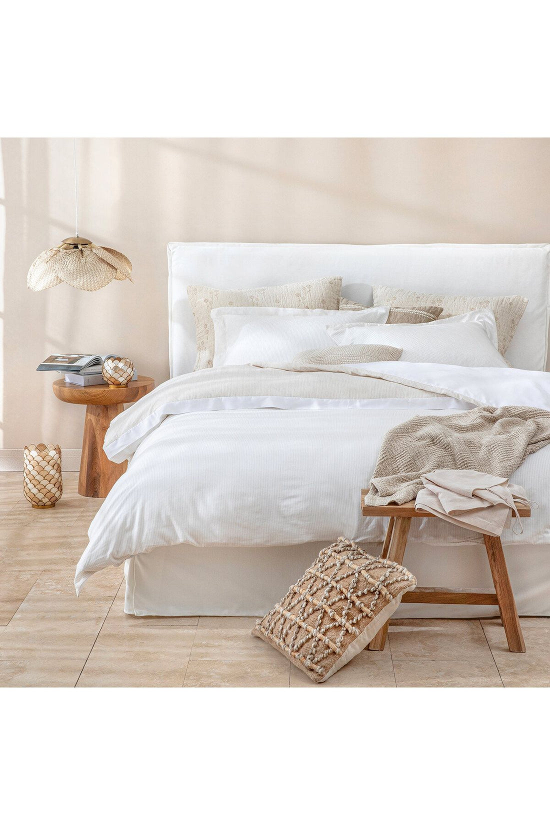 Dorıan Duvet Cover Set Double Size Ecru/Beige