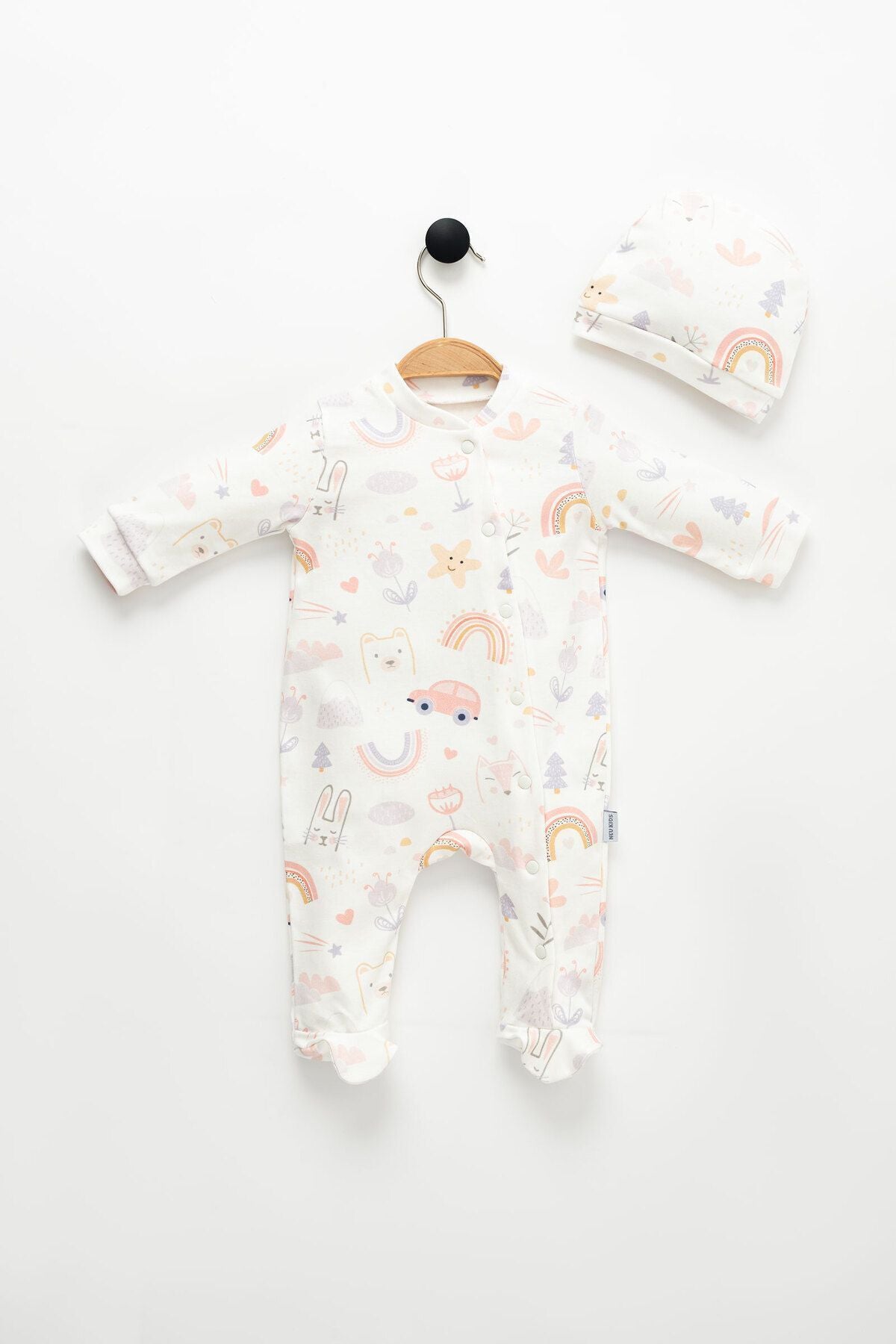 Baby Girl Cute Printed Sleeping Bag with Hat 2 pieces 0-3