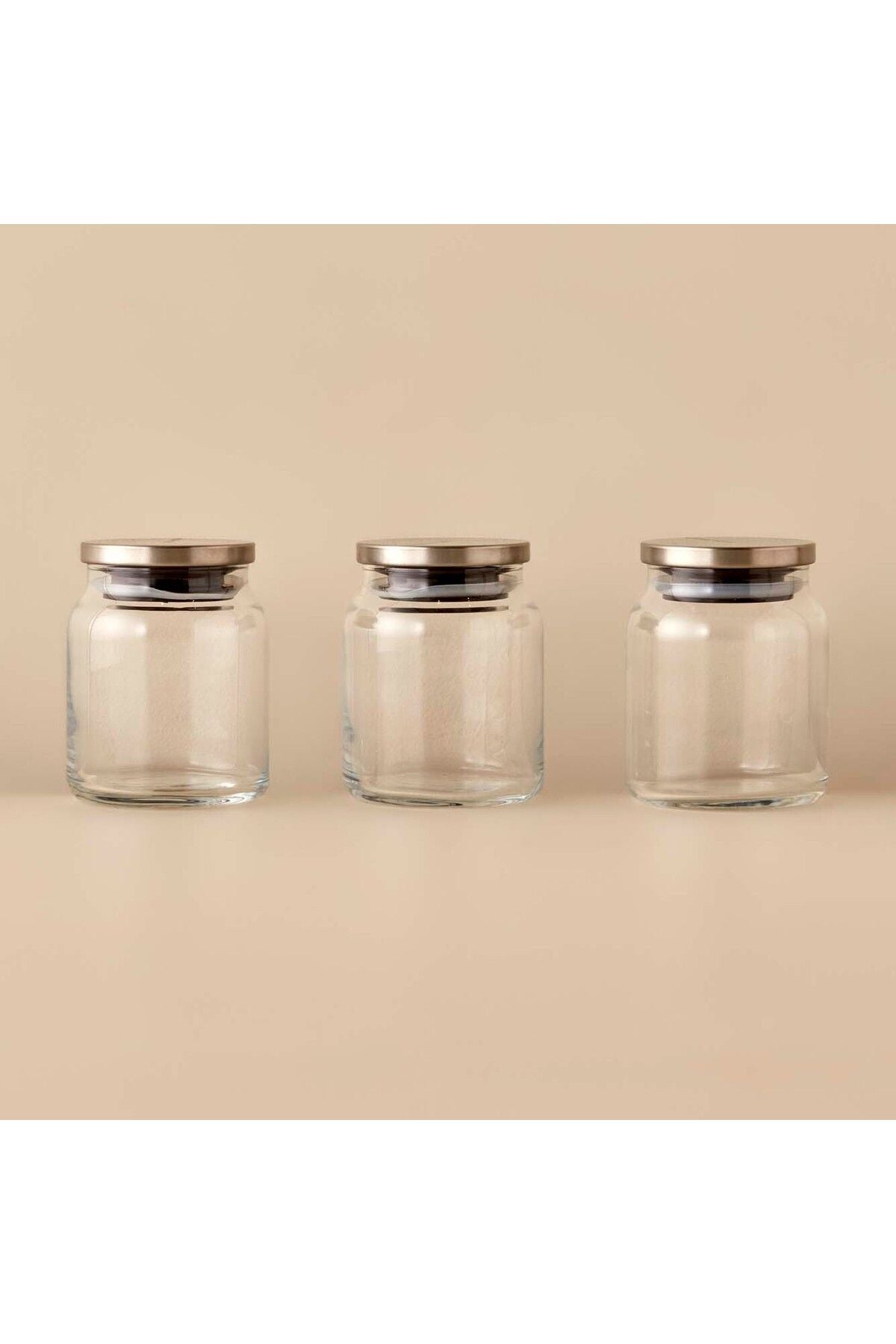 Set of 3 Jars with Jely Metal Lids (290 Cc)