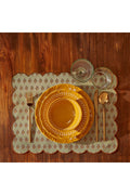 Indian 12 Piece Dinner Set Mustard