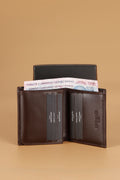 2016 Genuine Leather Men's Wallet Card Holder Analin Brown