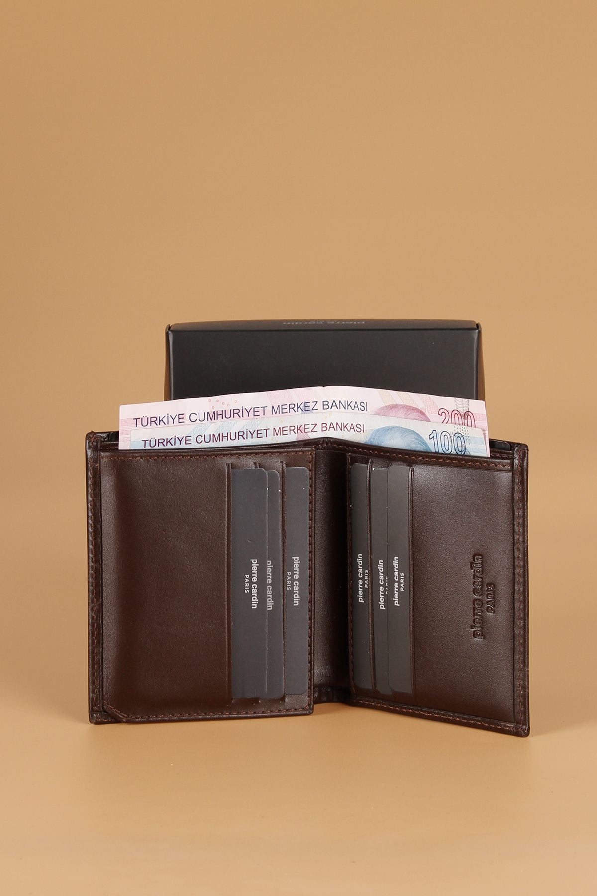 2016 Genuine Leather Men's Wallet Card Holder Analin Brown