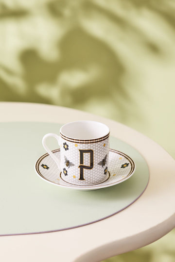 Coffee Cup with Letter P 80 ml