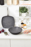 Biogranite Leona Wok Grill Set 28 Cm