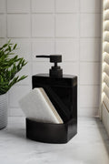 Barton Black Kitchen Liquid Soap Dispenser Acrylic with Sponge