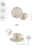 Little Prince 2 Person Coffee Cup Set 80 ml