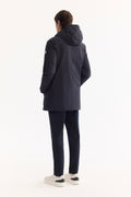 Erkek Lacivert Kapüşonlu Su İtici Rüzgar Geçirme -7°C Dayanıklı Regular Fit Mont A52Y6126