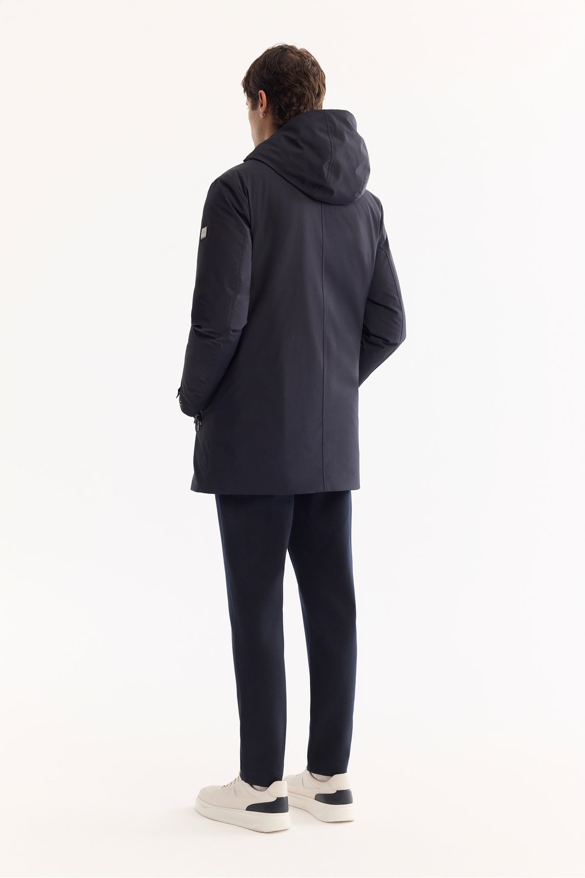 Erkek Lacivert Kapüşonlu Su İtici Rüzgar Geçirme -7°C Dayanıklı Regular Fit Mont A52Y6126