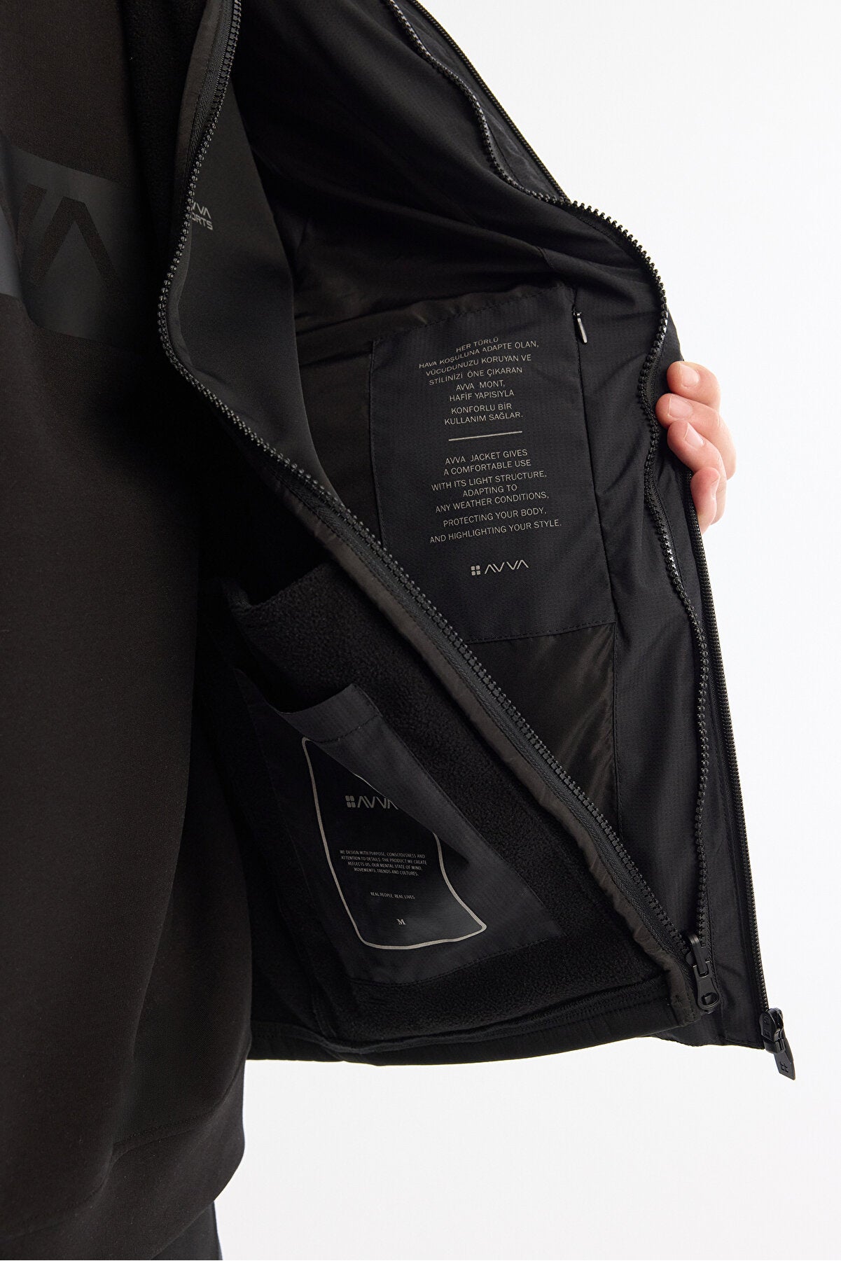 Men's Black Hooded Water Repellent Windproof Removable Vest Seasonal Coat A42Y6100